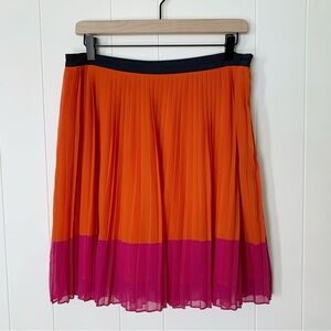 G.H. Bass Orange & Pink Pleated Skirt 6